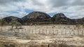 Northeastern sertÃÂ£o with mountains in the background Royalty Free Stock Photo