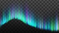 Northern Aurora Lights Strips Borealis Vector