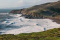 Northern California coast near San Francisco, big waves on the ocean Royalty Free Stock Photo