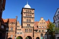 The Northern city gate of Lubeck Burgtor, Germany Royalty Free Stock Photo