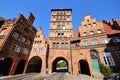 The Northern city gate of Lubeck Burgtor, Germany Royalty Free Stock Photo