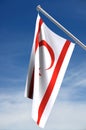 Northern Cyprus flag with sky