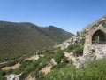 Northern Cyprus, the ruins of a crusader castle n the mountains 12 century.