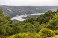 Northern Cyprus trip. Beautiful mediterranean nature. Mountain summer landscape. View from the top of the mountain to the hills, Royalty Free Stock Photo