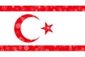 Northern Cyprus winter snowflakes flag