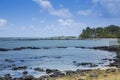 Rocky beach at Grand Gaube, North of Mauritius. Royalty Free Stock Photo