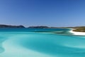 Northern end of Whitehaven Beach with Hill Inlet in the foreground, Whitsunday Island, Queensland, Australia Royalty Free Stock Photo