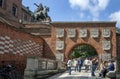 The northern entrance to Wawel Castle at Krakow in Poland.