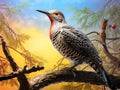 Ai Generated illustration Wildlife Concept of Northern Flicker