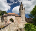 Northern gate and Adolfsturm of Castle Friedberg Royalty Free Stock Photo