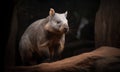 A beautiful photograph of Northern Hairy-nosed Wombat