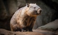 A beautiful photograph of Northern Hairy-nosed Wombat