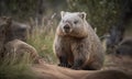 A beautiful photograph of Northern Hairy-nosed Wombat