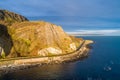 Northern Ireland. Atlantic coast, cliffs and coastal road Royalty Free Stock Photo