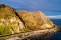 Northern Ireland. Atlantic coast, cliffs and coastal road Royalty Free Stock Photo