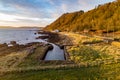 Northern Ireland. Atlantic coast and coastal road Royalty Free Stock Photo