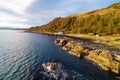 Northern Ireland. Rocky Atlantic coast and coastal road Royalty Free Stock Photo