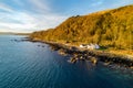 Northern Ireland. Rocky Atlantic coast and coastal road Royalty Free Stock Photo