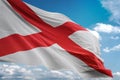 Northern Ireland Saint Patrick Saltire national flag waving blue sky background realistic 3d illustration