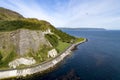 Northern Ireland. Atlantic coast, cliffs and coastal road Royalty Free Stock Photo