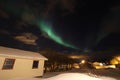 Northern Light above norwegian village Royalty Free Stock Photo