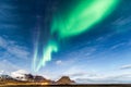 Northern Light in Kirkjufell Iceland Royalty Free Stock Photo