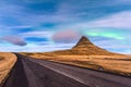 Northern Light in Kirkjufell Iceland Royalty Free Stock Photo