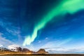 Northern Light in Kirkjufell Iceland Royalty Free Stock Photo