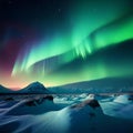 Northern lights, AI generated Royalty Free Stock Photo