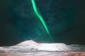 Northern lights Aurora borealis above Mountains Royalty Free Stock Photo