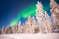 Northern lights, Aurora Borealis in Lapland Finland