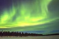 Northern Lights, Aurora borealis, over snowscape