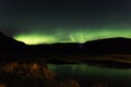 Northern lights, aurora borealis, Skogar Royalty Free Stock Photo