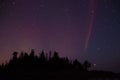 Northern lights and Aurora over Lake Superior on the North Shore of Lake Superior in Minnesota