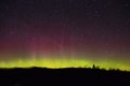 Northern lights and Aurora over Lake Superior on the North Shore of Lake Superior in Minnesota