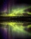 Northern Lights Aurora Reflection Royalty Free Stock Photo