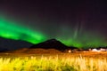 Northern lights in Hornafjordur in south Iceland Royalty Free Stock Photo