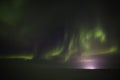 Northern lights in night arctic sky