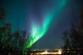 Northern Lights over City Royalty Free Stock Photo