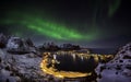 Northern lights over Reine, Norway