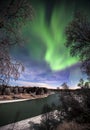 Northern lights over Soldotna Alaska and the Kenai river