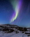 Northern Lights panoramic Arctic scene Royalty Free Stock Photo