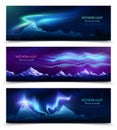 Northern Lights Realistic Banners