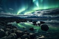 The Northern Lights Rising Royalty Free Stock Photo