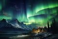 The Northern Lights Rising Royalty Free Stock Photo