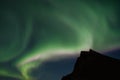 Northern Lights in the sky\'s above Hornafjordur in south Iceland Royalty Free Stock Photo