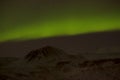 Northern lights with snowy mountains in the foreground Royalty Free Stock Photo