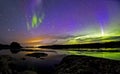 Northern Lights in Voyageurs National Park Minnesota Royalty Free Stock Photo