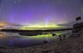 Northern Lights in Voyageurs National Park Minnesota Royalty Free Stock Photo