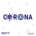 Northern Mariana Islands Coronavirus Typography. COVID-19 country banner